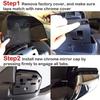 For 2007-13 Chevy Silverado / GMC Yukon Sierra Gloss Black Top Mirror Covers Cap