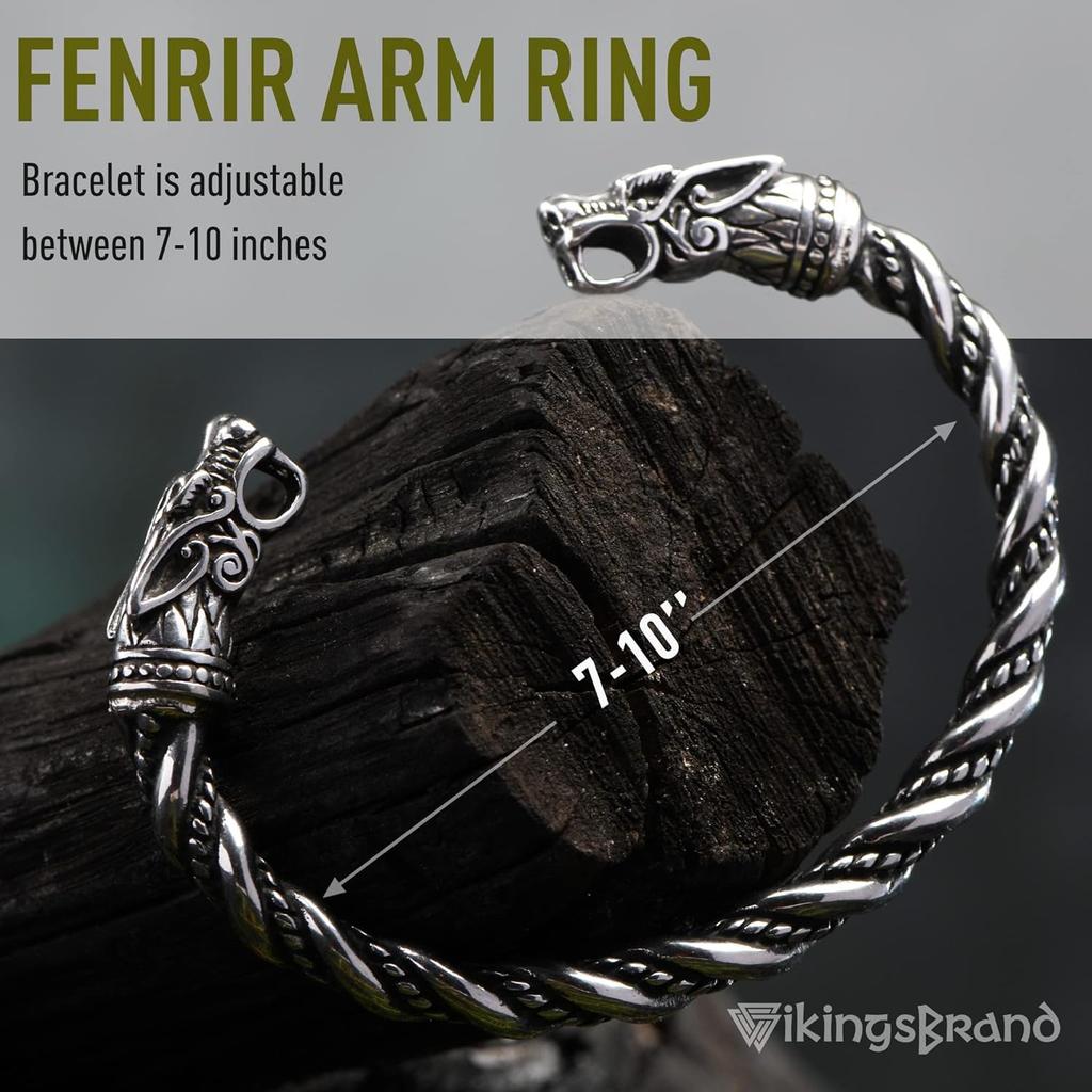 Collana Martello di Thor Vikingo Fatta a Mano in Acciaio con Teste di Lupo Ciondolo Mjolnir Gioielli Norreni per Uomo