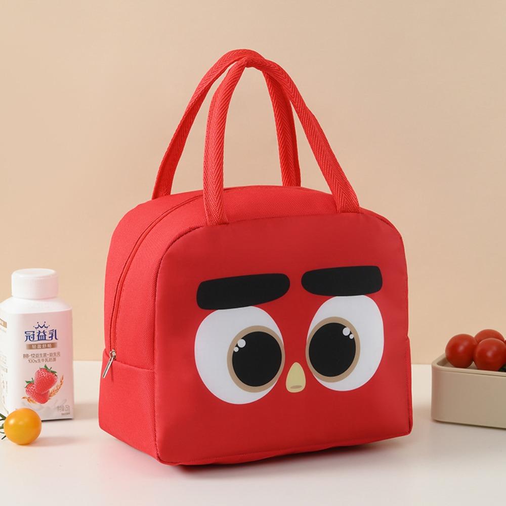 Cartoon Animals Pattern Thermal Lunch Bags Waterproof Thickened Lunchbox Bag Aluminum Foil Lining Lunch Box Handbag Picnic