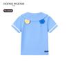 Teenie Weenie Kids Unisex Bear Ear Lapel 5A Antibacterial Cotton T-Shirt