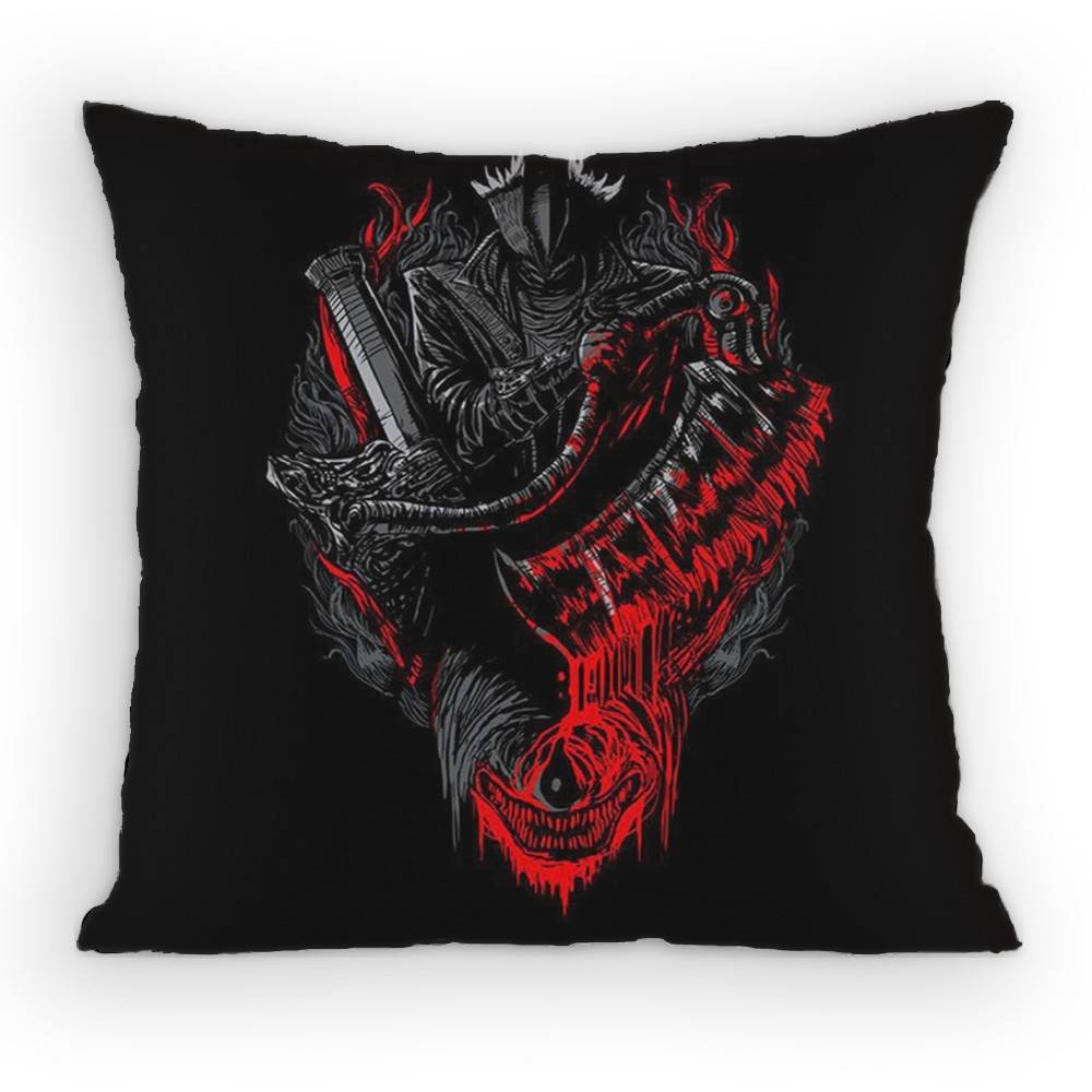 

Game BBloodborne Pillow Case Antidustmite Pillowcase Invisible zipper silky short plush Sofa cushion cover 30x30 cm