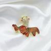 Red Japanese Carp Brooch - High-end, Luxurious, Waist-restricting Button with Anti-slip Feature for Fastening.