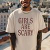 Girls Are Scary T Shirt Dark Humor Gothic Grunge Graphic Tee Alt Streetwear