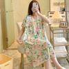 Plus Size Womens Nightgowns New Cotton Silk Nightdress Summer Casual Loose Sleepshirt Comfortable Lounge Wear