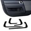 A87Q-4pcs Glossy Black ABS Car Inner Door Decoration Strip Trim for Land Rover Range Rover Sport 2014-