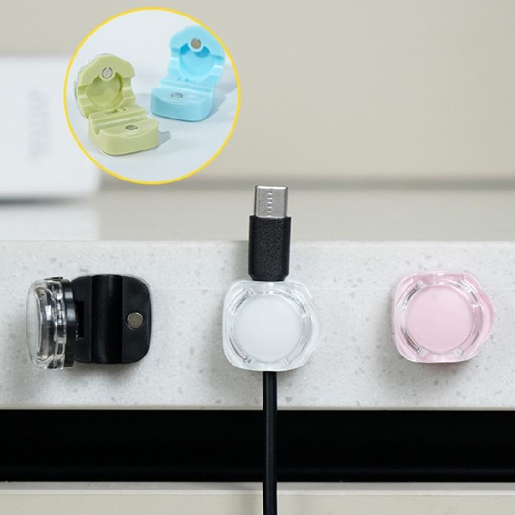 6PCS Magnetic Cable Winder Self-Adhesive Fixed Power Cord Organiser Intelligent Devices Charging Wire Holder Clamp