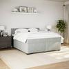 Maison Exclusive - Sommier à lattes de lit et matelas Gris clair 200x200cm Velours