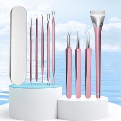 1 Set Blackhead Removal Tool Double-head Sharp Portable Safe Comedones Acne Pimple Blemish Whitehead Extractor Tweezers Makeup Tools
