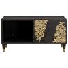 Black Coffee Table 80 x 50 x 40 cm Solid Mango Wood