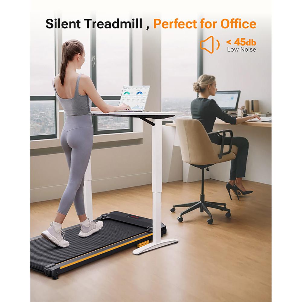 הליכון UREVO Spacewalk E1 משופץ, בולמי זעזועים כפולים, תצוגת LED ושלט רחוק, הספק מנוע 2.0 כ"ס, טווח מהירות 0.6-4 מייל לשעה