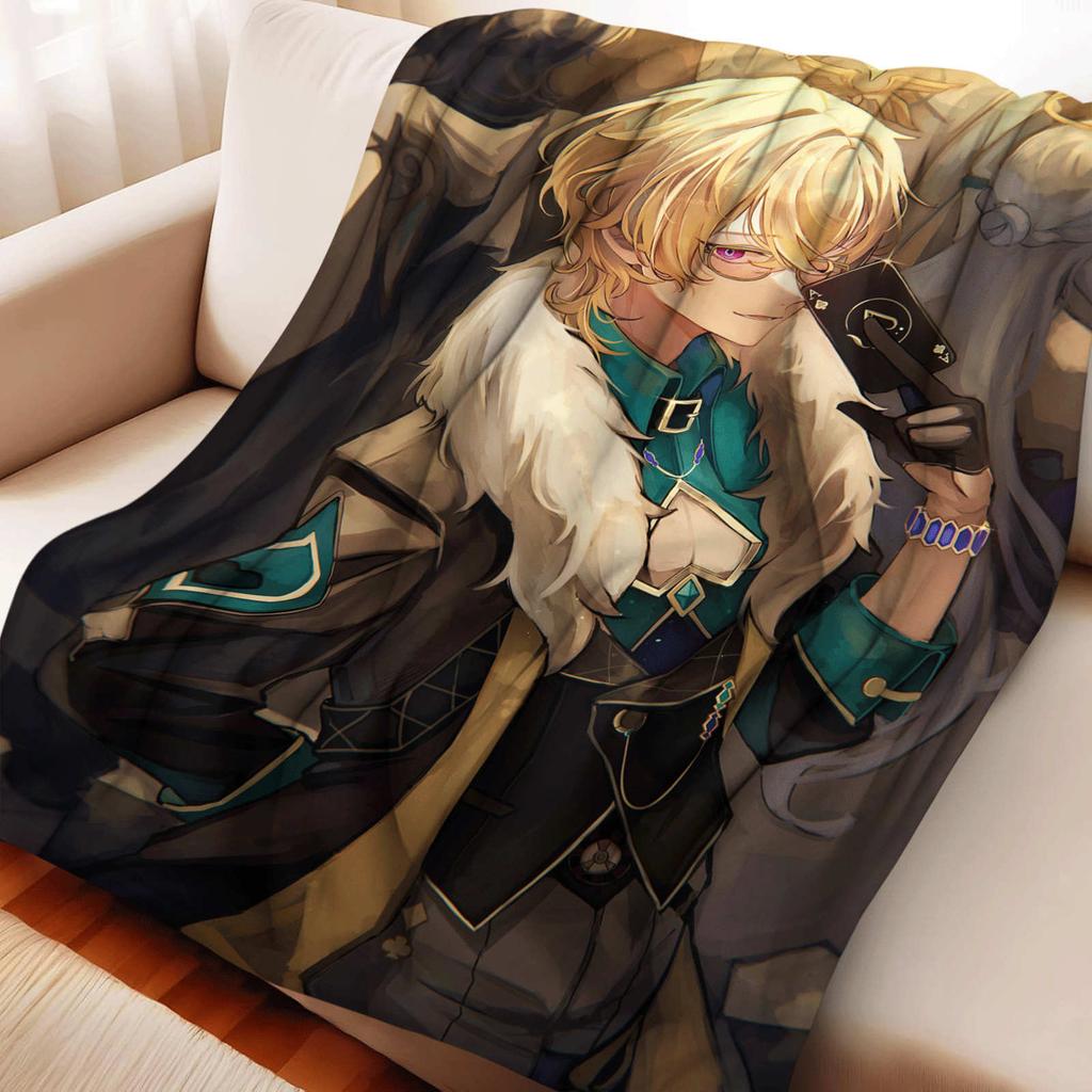 Game Genshin Impact Kaveh Flannel Blanket Warmth Soft Air Conditioning Otaku Blanket Multifunctional Decorative Blankets