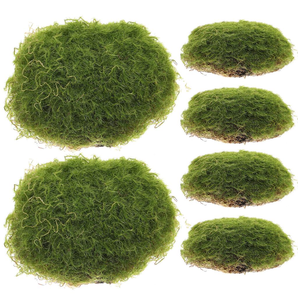 12Pcs Decorative Artificial Moss Stones Emulated Mossy Rock Set for Dried Flower Arrangements Bonsai Embellishment Micro