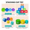 Kids Bathroom Stacked Cups Set Toys Water/Beach Games Tool Cup Stacking Educational Toys for Baby Bathtub Toddlers Birthday Gift