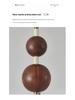Vintage Walnut Wood Swing Arm Chandelier for Dining Table or Cafe Bar