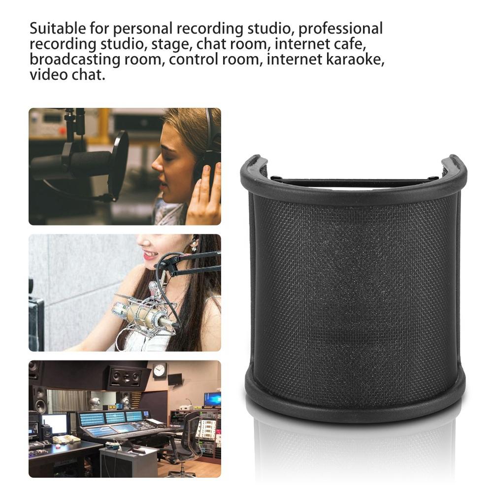 Small Multi layer U shaped Microphone Recording Studio     Mic Filter Mask