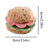 Bite-resistant Cat Toy Plush Cat Toy Realistic Plush Food Cat Toy Set Burger Hotdog Cake Chew Toys for Indoor Cats Squeaky Bone