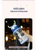 Children's Cartoon Antler Straw Cup - Portable Summer Outdoor Plastic Water Cup with Strap