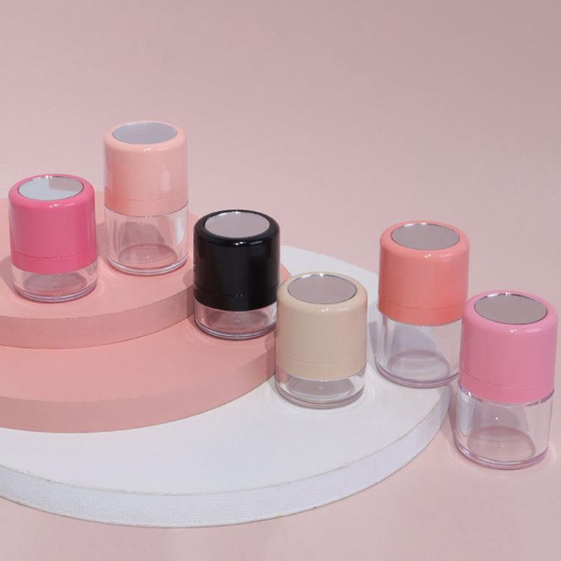 

Мини-пустая многоразовая рассыпчатая пудреница с пуховкой для пудры своими руками косметический футляр для пудры румяна завершающая пудреница баночка контейнер