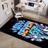 Black Contrast 67" Number Robot Lightning Chair Mat: Office Carpet for Home Decor, Gift Idea, Suitable for Bedroom, Living Room, Various Rooms