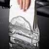 Anti-tip Paper Towel Dispenser Tissue Holder, Crystal Glass Modern Style, Durable Scratch-Resistant Napkin Holder for Restaurant Organizer,