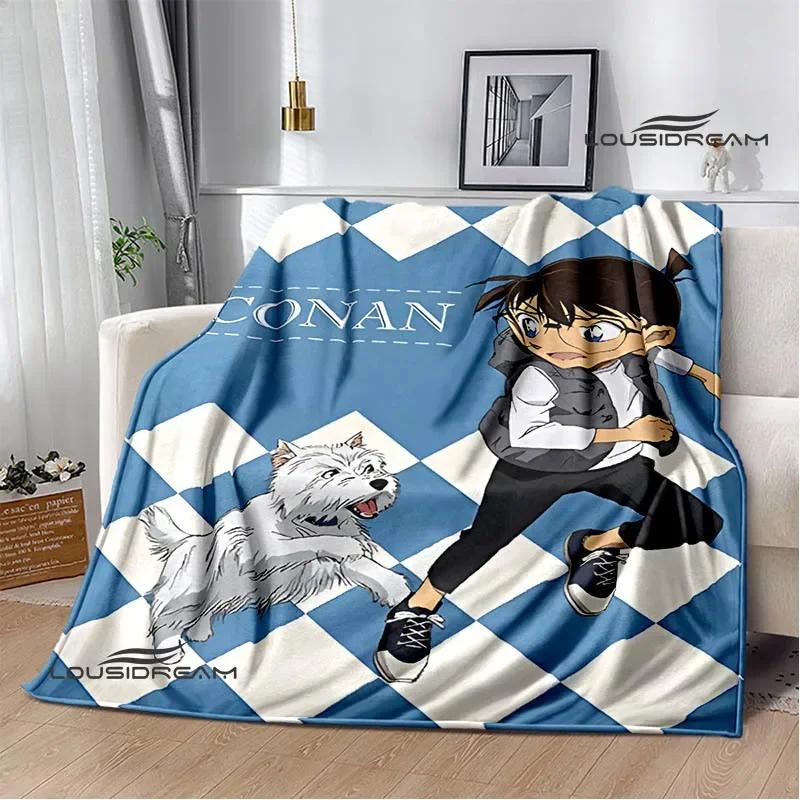Detective Conan Cartoon Printed Blankets Picnic Blanket Warm Flannel Blankets Home Bed Linings Blankets for Beds Birthday Gift