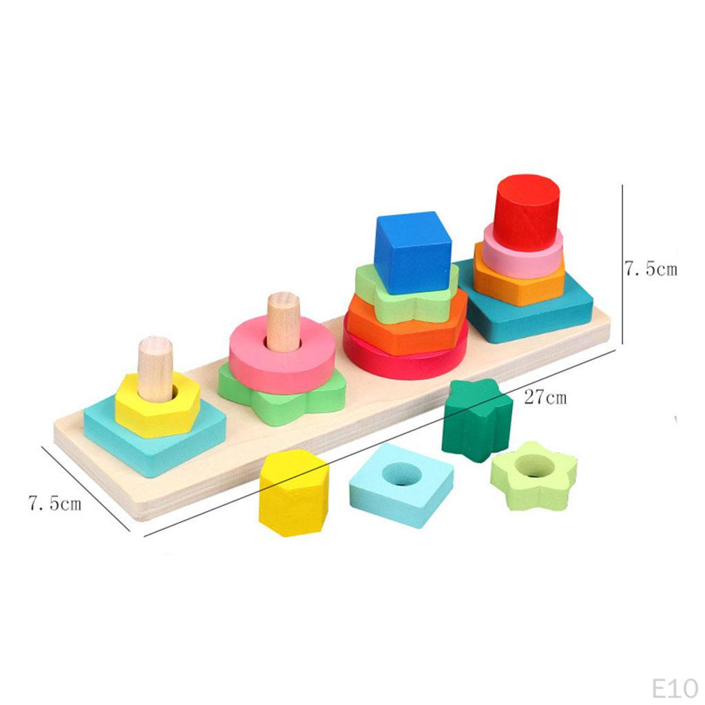 Creative Geometric Stacker Toy Set for Kids' Developmental Skills