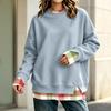 Damen Casual Langarm Sweatshirt Lockerer Pullover Top