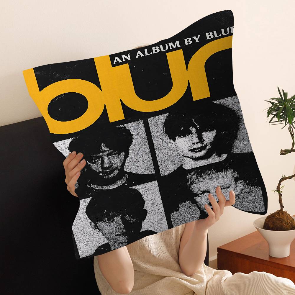 B-Blur Banda de Rock Foto Personalizada Texto Cojines Decorativos para el Hogar Regalos para el Hogar 45x45cm
