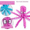 Nice Octopus Dog Chew Toys No Stuffing Plush Dog Squeaky Toy with Crinkle Paper in Legs Corduroy Interactive Dog Teeth Cleaning Toy