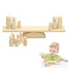 1 Conjunto Balança Montessori Conjunto de Brinquedos Diy Boneco de Bordo Conjunto de Treinamento de Equilíbrio para Bebês Construtor Para Presentes de Crianças Brinquedos Boneco de Bordo