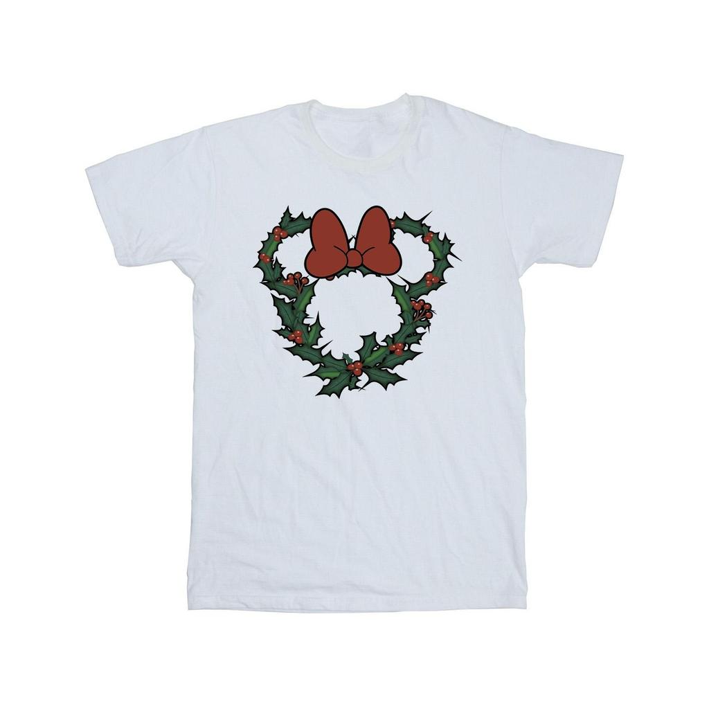 Disney Girls Minnie Mouse Wreath Cotton T-Shirt