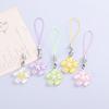 Creative Lovely Flower Phone Strap Sweet Jelly Color Sakura Keychain Pendant Cute  Backpack Hanging Ornaments Couple Gift