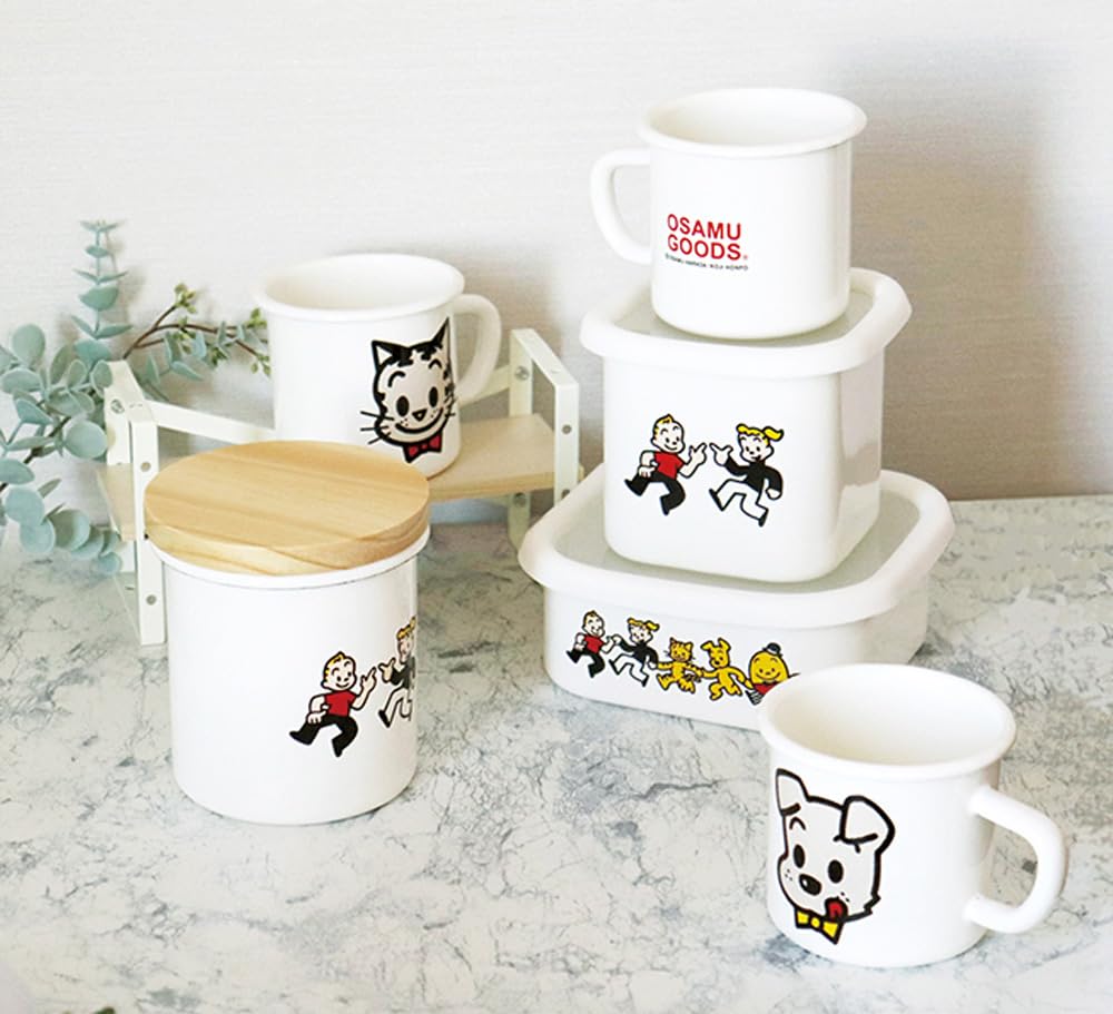 Toyo Horo OSAMU GOODS Enamel Chip Milk Pan White Size: Body: Approx. W19.5 D10.3 H8.8, Depth 8.8cm / Package: Approx. W19.5 D11 H10 OG-02