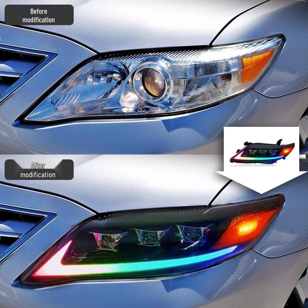 Camry Headlight Assembly with RGB Daytime Running Lights & Flowing Turn Signals (09-11 US Model)