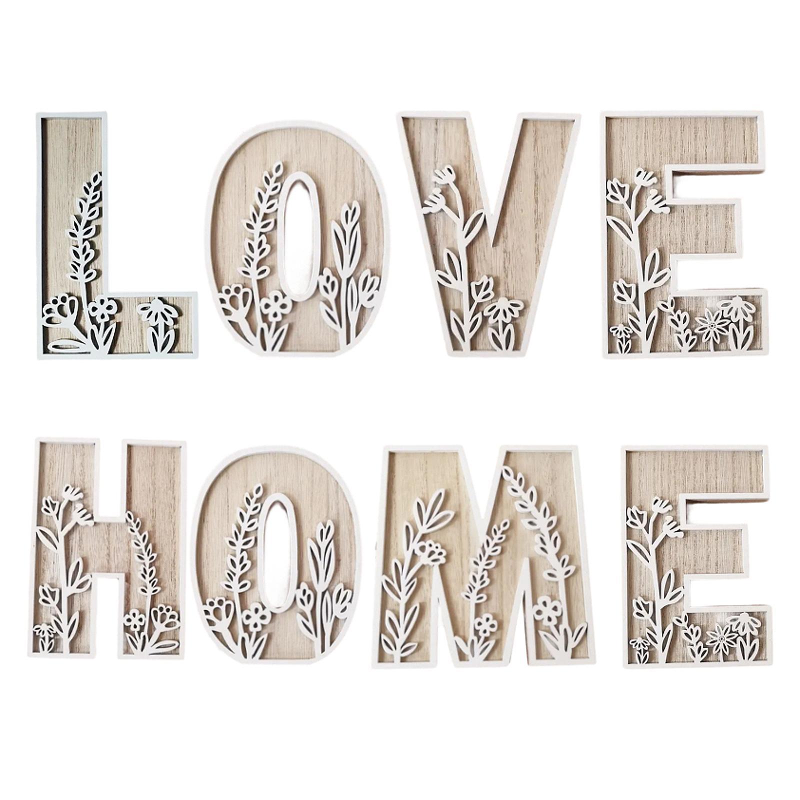 English Letters Statue Decorative Figurine Craft Table Artwork Sculpture for Bookshelf Party Supplies Fireplace Birthday Gift