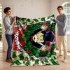 Monopoly Man with Money Artwork Blanket, Flannel Blanket for Bedroom, Living Room, Sofa, and Nap Sofas