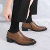 Scarpe da uomo in pelle per piattaforma Scarpe da uomo per guida all'aperto Scarpe Oxford da uomo Scarpe eleganti Slip-on ufficio Modello scarpe basse da uomo per affari
