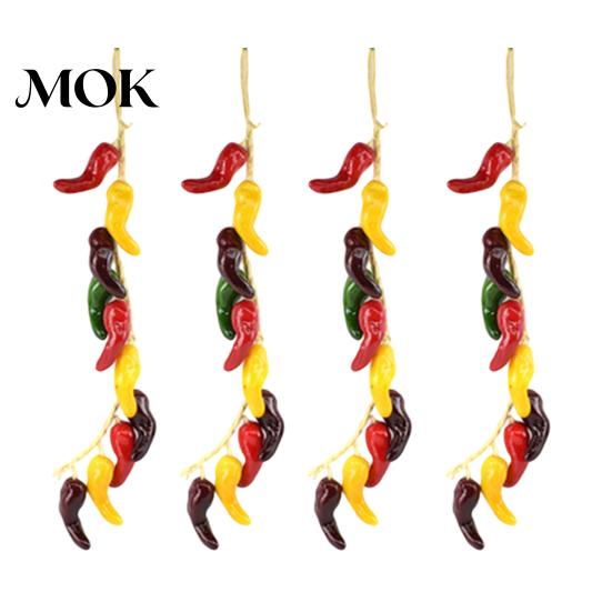 Durable Artificial Vegetable Decor Vegetables String Simulated Garland Realistic Decorative Fake Veggies for Long-lasting Home Farmhouse Kitchen Farm