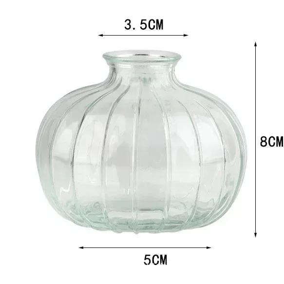Northern Europe Mini Simple Stained Glass Vase Home Decoration Ornament Aromatherapy Bottle Hydroponic Flower Arrangement Vase