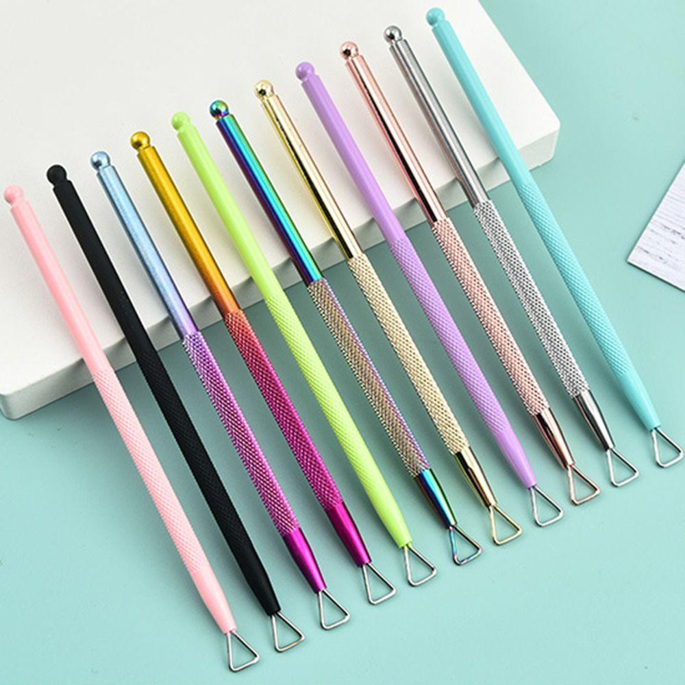 

Stainless Steel Steel Push Multifunction Nail Art Cleaner Care Tool Women style 2