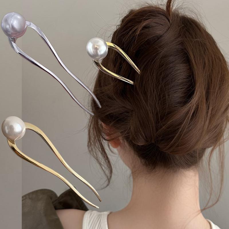 Nouvelles épingles à cheveux simples en forme de U, épingles à cheveux, bâtonnets à cheveux en métal, pinces à cheveux géométriques, accessoires pour cheveux fashion, bijoux pour femmes, couvre-chef