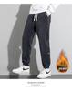 Men's Fleece-Lined Corduroy Joggers: Autumn/Winter Elastic Waist Casual Pants, Korean-Style Trendy and Versatile.