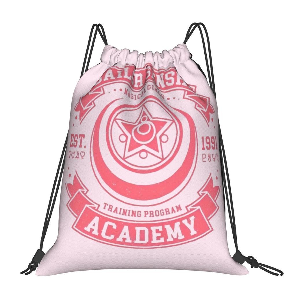 Custom Sailors Anime Moons Drawstring Backpack Sports Gym Bag for Women Men Bishoujo Training Sackpack