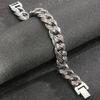 Vintage Solid 316L Stainless Steel Man Bracelet for Men 12MM Width Curb Link Chain Men's Bracelets Bangles Wrist On Hand Jewellery