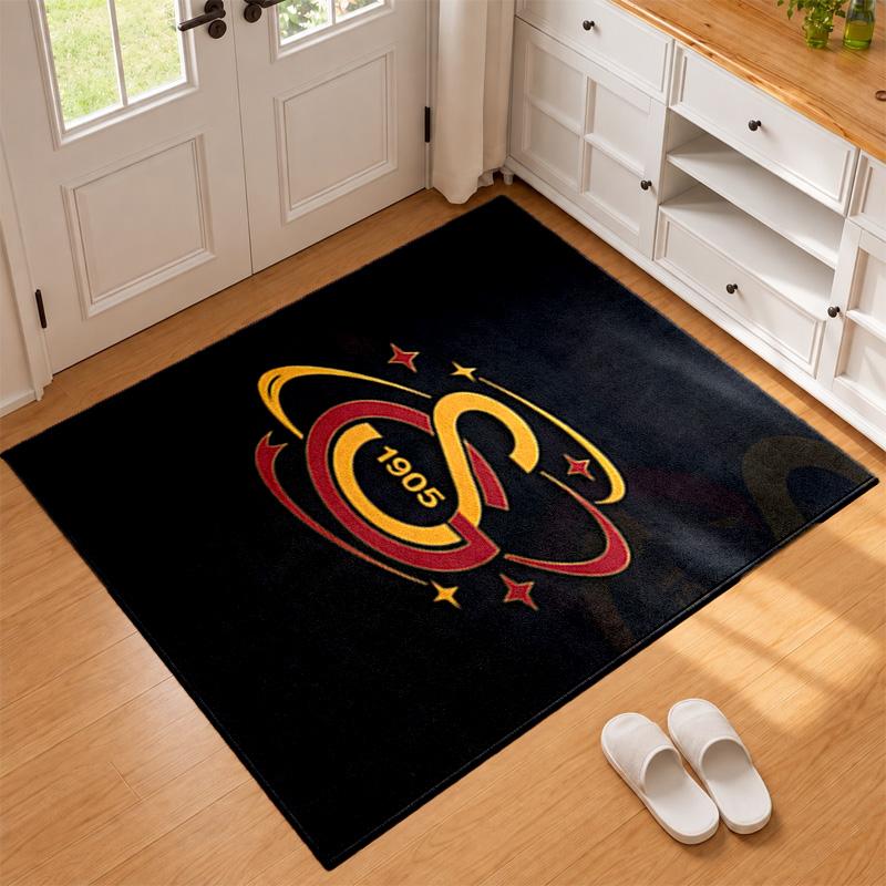 Galatasaray Teppich Fußmatte für Wohnzimmer oder Schlafzimmer Schutzmatte unter Stuhl Bürodekoration Weihnachtsgeschenk Geburtstagsgeschenk