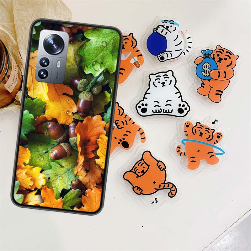 Autumn Yellow Leaf Acorns and Oak Leaves Phone Case For Xiaomi Poco X7 X6 M8 M7 M6 M4 M3 X4 Pro F7 Ultra M5S Mi 14 14T 15 15T 12