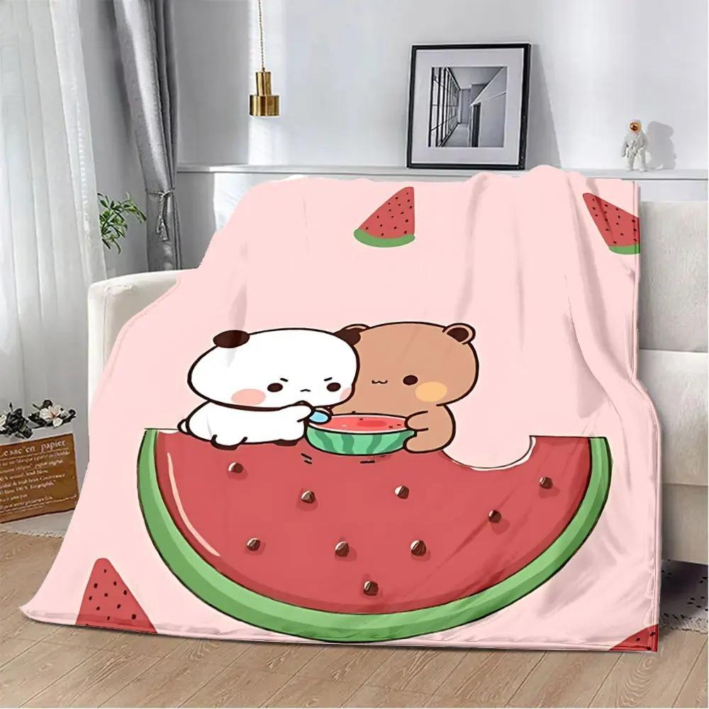 Panda Bear Budu Cute Flannel Plush Sofa Blankets Bed Throw Blanket Couch Chair Living Room Blanket Air Conditioning Cool Blanket 75cmx90cm