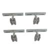 4Pcs Hoist Trolley 6 Wheel T Type Trolley Roller Assembly Hardware for DIY Projects
