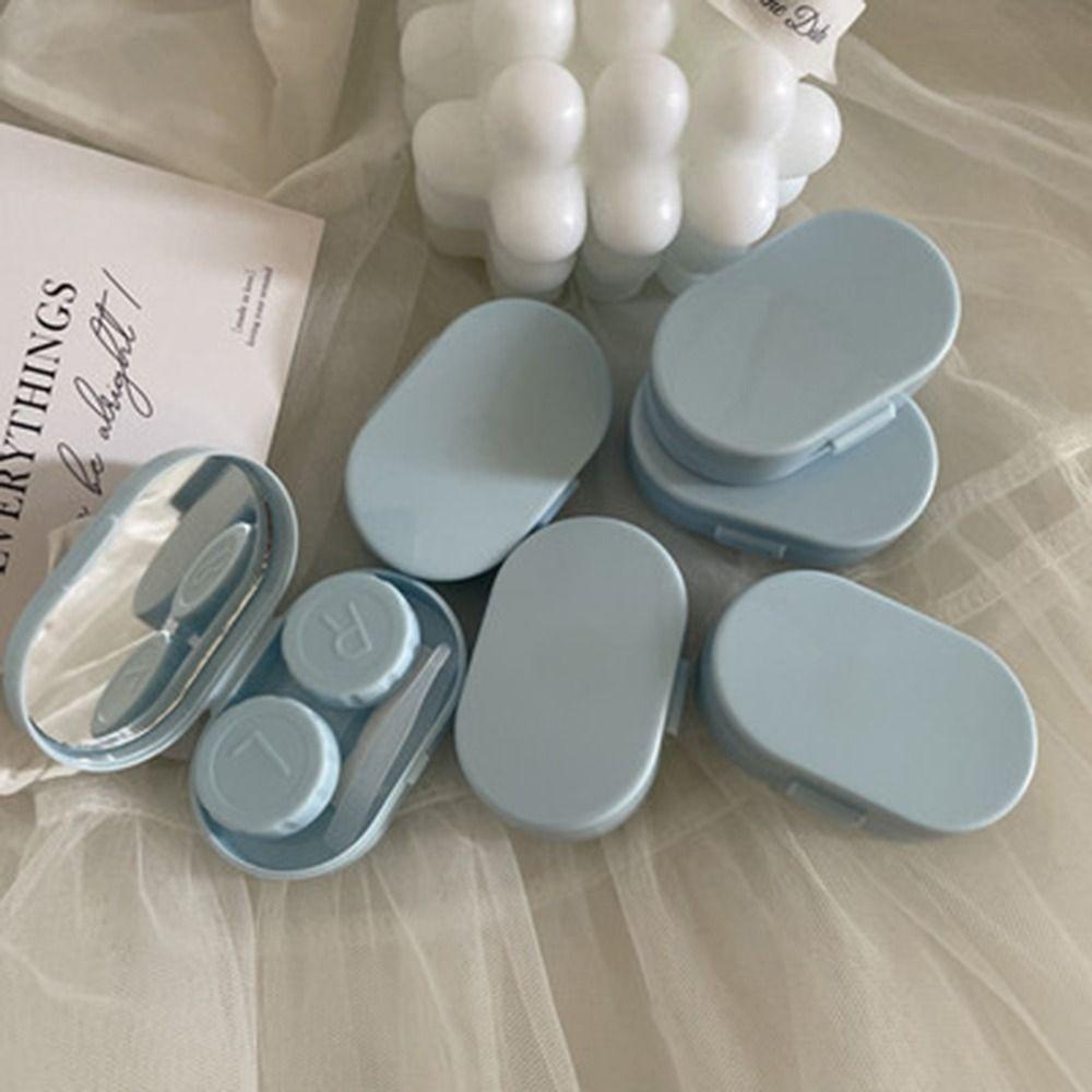Simple Contact Lens Box Portable Contact Lens Care Box Candy Color Contact Lens Case  Women