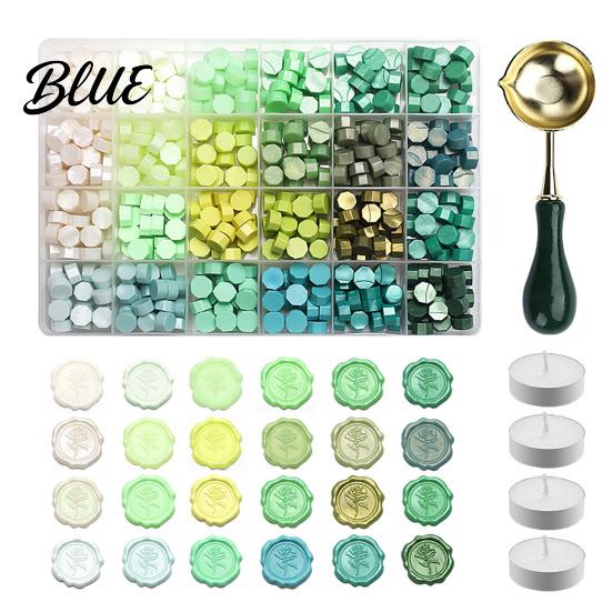 Wedding Invitation Tools And Candles Kit Beads with Wax Seal Melting Spoon Set Gift for Craft Lovers Stamp DIY